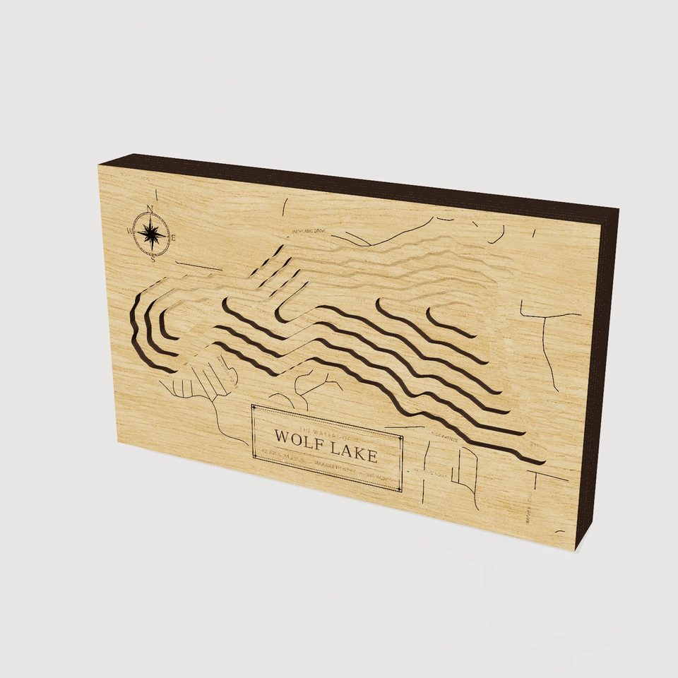 Wolf Lake 3D wood map, hero view