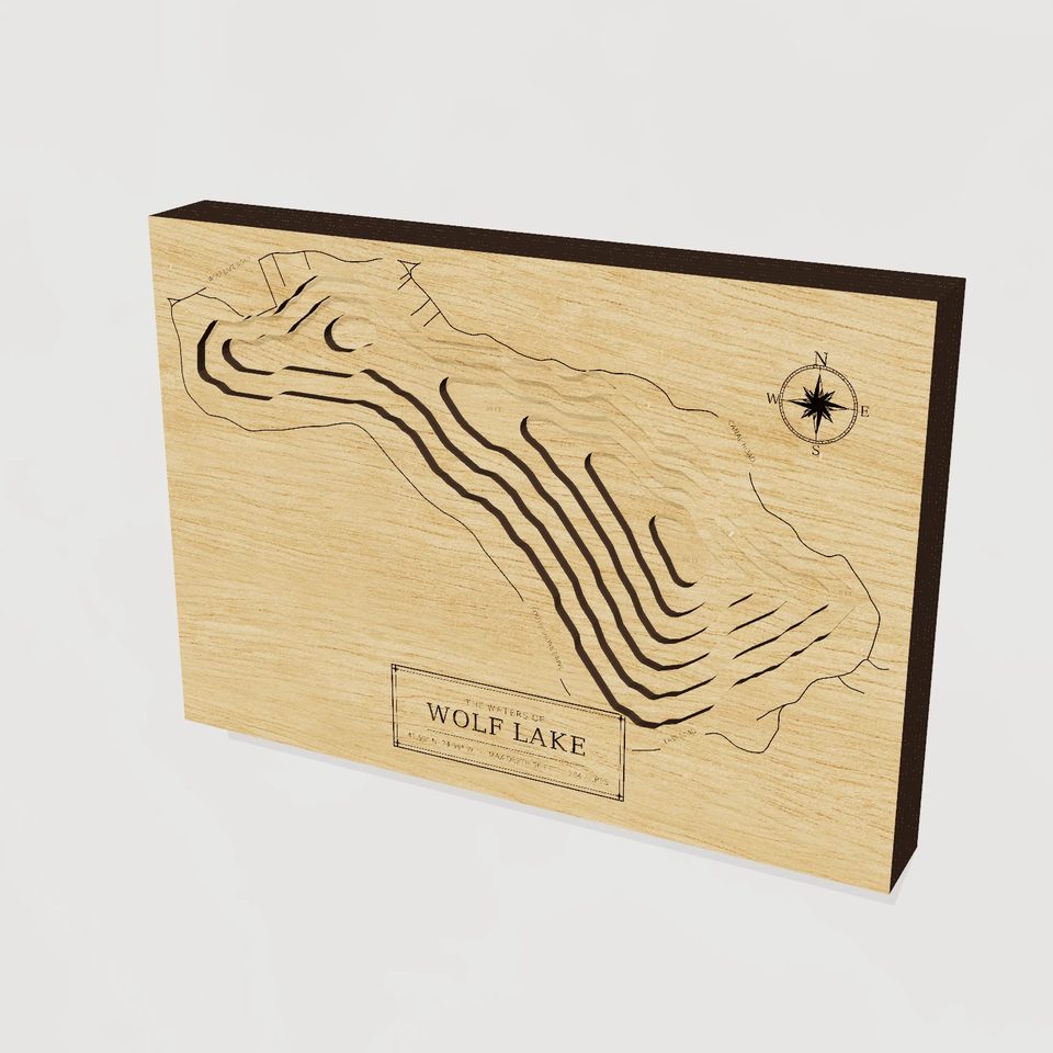 Wolf Lake 3D wood map, hero view