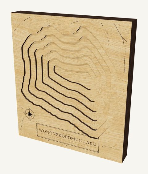 Wononskopomuc Lake wood map
