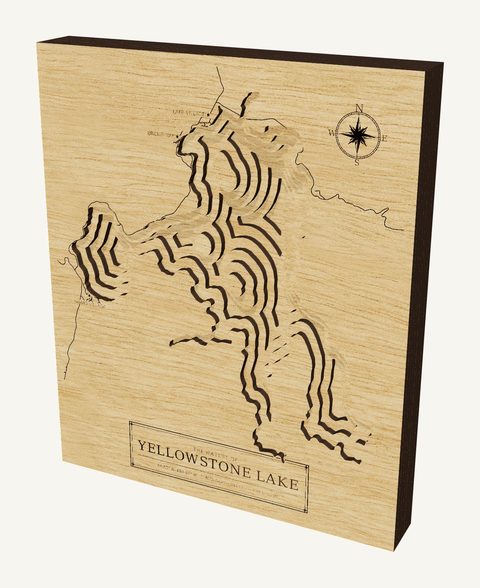 Yellowstone Lake wood map